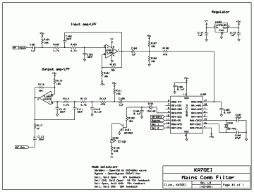 Schematic of the hum comb filter